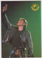 Carte Postale Johnny Hallyday,bercy 90,la Main Vers Le Ciel,la Croix Autour Du Coup,39 Disques Dor, - Entertainers