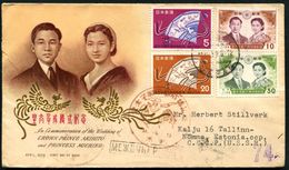 Japan. 1959 FDC Imperial Wedding. Letter Japan-Tallinn - Lettres & Documents