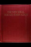 A "NEW IDEAL" POSTAGE STAMP ALBUM IN RED  For Stamps Of The British Empire From 1840 To Mid-1936, With Most Of The Stamp - Other & Unclassified