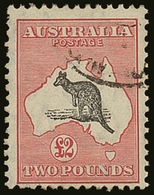 1931  £2 Black And Rose Kangaroo, Wmk Mult Crown C Of A, SG 138, Fine Used. For More Images, Please Visit Http://www.san - Other & Unclassified