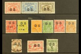 OFFICIALS  1930-33 "OS" Opt'd Mint & Used Range On A Stock Card. Includes 1930 3d Blue Used, 1931 Set Used And 1932-33 N - Other & Unclassified