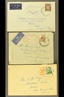 PAPUA NEW GUINEA MARITIME COVERS.  1951-1957 Three Covers Bearing Various Australia KGVI Issues, Oval Violet "A.K. ROVIA - Other & Unclassified