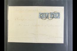 LOMBARDY-VENETIA  1859 Entire Addressed To Legnano, Bearing 1858-62 15s Blue (x4) Type II Stamps (Michel 11 II) Tied By  - Sonstige & Ohne Zuordnung