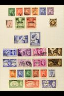 1934-1959 ALL DIFFERENT COLLECTION  On Leaves, Mint And Used, Generally Fine And Fresh. Note 1934-37 To 4a; 1942-45 Comp - Bahrain (...-1965)