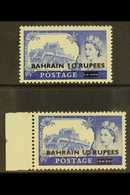 1955-60  10r On 10s Ultramarine Castles Both Type I & Type II, SG 96 & 96a, Never Hinged Mint (2 Stamps) For More Images - Bahrein (...-1965)