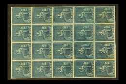 1852-55  Slate-blue Britannia, SG 5a, Mint Block Of Twenty (4x5), Most Are Never Hinged, Some Light Age Marks For More I - Barbados (...-1966)