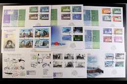 2013-2014 FIRST DAY COVERS  All Different Illustrated Fdc's, Inc 2013 Stamp Anniv, Research Station, Penguins, Bransfiel - Other & Unclassified