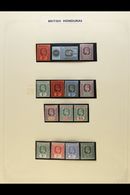 1902-1951 COMPREHENSIVE FINE MINT COLLECTION  In Hingeless Mounts On Leaves, ALL DIFFERENT, Inc 1902-04 Set (ex 1c), 190 - British Honduras (...-1970)