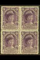 1901  4c Violet Queen Mary, SG 43, Very Fine Mint Block Of Four, The Lower Pair Being Nhm. For More Images, Please Visit - Sonstige & Ohne Zuordnung