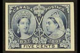 1897  5c Slate Blue Jubilee, Plate Proof, Uni 54P, Very Fine Example With Large Margins All Round. For More Images, Plea - Altri & Non Classificati