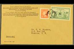 OFFICIAL  1950-7 10c Green With "G" Overprint, SG OS21, Used On 1953 "Soldier Settlement" Cover, Alongside KGVI 4c Vermi - Altri & Non Classificati