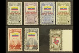 REVENUES  1944 'Timbre Nacional' Complete Set, Plus 1941 50p Relief Fund, All Fine Never Hinged Mint With "SPECIMEN" Ove - Colombia