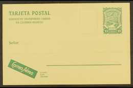 SCADTA  1923 10c Green On Amber Postal Stationery Postal Card, H&G 1, Very Fine Mint, Scarce. For More Images, Please Vi - Colombia