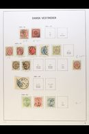 1855-1915 COLLECTION  On Pages, Inc 1855 3c & 1866 3c (both With 4 Margins) Used, 1873-1902 Perf 14x13½ 1c, 3c, 5c & 10c - Dänisch-Westindien