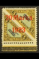 1923  AIR 20m On 5m Pair, Perf 11½, SG 47a (Michel 44Aa), Fine Mint. For More Images, Please Visit Http://www.sandafayre - Estland