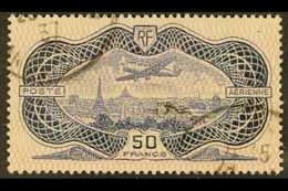 1936  50f Ultramarine & Rose Air (SG 541, Yvert 15), Fine Used With Two Cds Cancels, Fresh. For More Images, Please Visi - Other & Unclassified