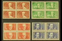 1936  Intellectuals Set, Yv 330/333, Never Hinged Mint Blocks Of 4. Lovely (16 Stamps) For More Images, Please Visit Htt - Other & Unclassified