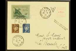 SAINT NAZAIRE  1945 (19 Apr) Cover Addressed To La Baule, Bearing St Nazaire 50c Green On Green Local Stamp (Michel 1),  - Other & Unclassified