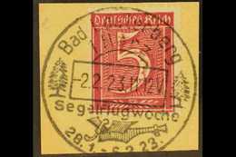 1921-22  5pf Claret (Michel 177, SG 176), Superb Used On Piece Tied By Almost Complete "Bad Lauterberg" Special Glider C - Other & Unclassified