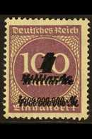 1923  1mrd On 100m Purple DOUBLE SURCHARGE Variety (Michel 331b K, SG 342a), Never Hinged Mint, Fresh. For More Images,  - Sonstige & Ohne Zuordnung