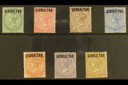 1886  "GIBRALTAR" Overprints On Bermuda Complete Set, SG 1/7, Fine Mint. (7 Stamps) For More Images, Please Visit Http:/ - Gibilterra