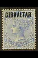 1886  2½d Ultramarine Opt'd "Gibraltar" In Blue Black, SG 4a, Fine Mint For More Images, Please Visit Http://www.sandafa - Gibilterra