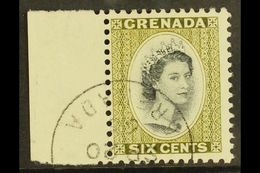 1964  6c Black And Olive Green, QEII, SG 218, Very Fine Marginal Used. For More Images, Please Visit Http://www.sandafay - Grenada (...-1974)