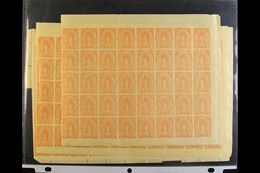 1878 INDIAN WOMAN FORGERIES  One Peso Yellow (SG 14, Scott 14) Perf And Imperf Forgeries, Mostly In Complete Sheets Of F - Guatemala