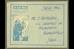 1945 BRITISH MILITARY FORCES CHRISTMAS AEROGRAMME  Kessler 192 Without "X'mas Mail Free" Imprint, From Bombay To England - Other & Unclassified