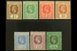 1921-32  Reversed To Die I Complete Set, SG 81/87, Very Fine Mint, Very Fresh. (7 Stamps) For More Images, Please Visit  - Leeward  Islands