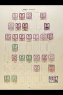 JOHORE  1884-1920 ALL DIFFERENT MINT COLLECTION Presented On Imperial Album Pages. Includes 1896-99 Set To 10c, 1904-10  - Altri & Non Classificati