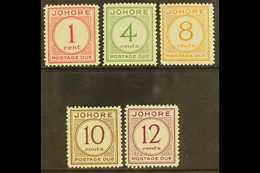 JOHORE  POSTAGE DUES 1938 Complete Set, SG D1/5, Fine Mint, Fresh. (5 Stamps) For More Images, Please Visit Http://www.s - Other & Unclassified