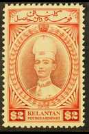KELANTAN  1937 $2 Red Brown And Scarlet, SG 53, Fine Mint, Lightly Toned Gum. For More Images, Please Visit Http://www.s - Altri & Non Classificati