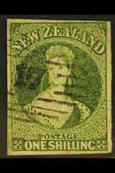 1862  1s Green, Wmk Large Star, Imperf, SG 44, Very Fine Used With Clear To Large Margins, Good Colour And Crisp Barred  - Other & Unclassified