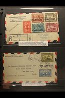 AIR POST COVERS COLLECTION  1929-47 Wonderful Collection Of Commercial And Philatelic Covers Displayed In An Album, Incl - Nicaragua