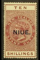 1918-29  10s Maroon On "De La Rue" Paper, SG 36, Fine Mint. For More Images, Please Visit Http://www.sandafayre.com/item - Niue