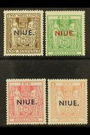 1941-67  Postal Fiscal Stamps Ovptd With SG Type 17 "NIUE," Watermark SG Type W43, Thin "Wiggins Teape" Paper, SG 79/82, - Niue