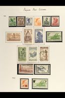 1952-74  All Different Mint Or Used Collection On Album Pages, Includes 1952-58 Set Complete To 10s Mostly Mint Plus £1  - Papua-Neuguinea