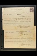 1913 PROSPECTING LICENCE  Two Licences, Consecutive Numbers, Issued To Wick Lambert Burke On 13th March 1913, One With 1 - Sonstige & Ohne Zuordnung