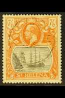 1922-37  7s6d Brownish Grey & Orange, MSCA Wmk, SG 111d, Fine Cds Used. A Rare Shade! For More Images, Please Visit Http - Isola Di Sant'Elena