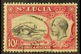 1936  10s Black & Carmine, SG 124, Fine Cds Used For More Images, Please Visit Http://www.sandafayre.com/itemdetails.asp - St.Lucia (...-1978)