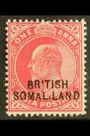 1903  (Oct) KEVII 1a Carmine "SOMAL.LAND" Variety, SG 26d, Fine Mint. For More Images, Please Visit Http://www.sandafayr - Somaliland (Protettorato ...-1959)