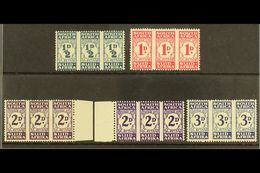 POSTAGE DUE  1943-4 Bantams Set Plus 2d Bright Violet Shade, SG D30/3, Never Hinged Mint (5). For More Images, Please Vi - Ohne Zuordnung