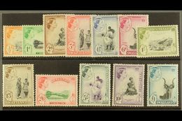 1956  Definitives Complete Set, SG 53/64, Never Hinged Mint. (12 Stamps) For More Images, Please Visit Http://www.sandaf - Swaziland (...-1967)