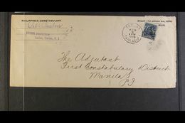 PHILIPPINES  1906 "OB" OFFICIAL HANDSTAMP On Cover. 1906 (3 Feb) Philippines Constabulary Printed Envelope Addressed To  - Other & Unclassified