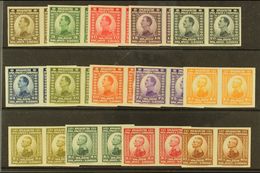 1921  King Complete Imperf Set, Michel 145/58 U (as SG 164/77), Superb Never Hinged Mint Horiz IMPERF PAIRS, Very Fresh. - Sonstige & Ohne Zuordnung