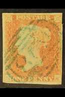 1841  1d Reds, N-K, With Clear GREEN "628" 1844 Type Cancel , With Clear To Good Margins All Round. Cat SG £3250 For Mor - Other & Unclassified