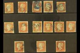 1841  1d Reds With Clear BLUE Numeral Cancels, With 65, 93, 263, 370, 448, 479, 651, 670, 784, 794, 807, 871, Irish 86 A - Altri & Non Classificati