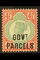 OFFICIAL  GOVERNMENT PARCELS 1891-1900 4½d Green & Carmine "GOVT. PARCELS" Overprint, SG O71, Fine Mint, Toned Spot On G - Altri & Non Classificati
