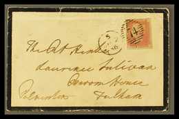 PALMERSTON AS BRITISH PRIME MINISTER  1856 Envelope To The Rt Honble Laurence Sulivan, With 1d Red Tied 74 Duplex, Clear - Altri & Non Classificati